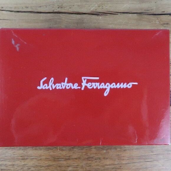 SALVATORE FERRAGAMO VINTAGE BLACK LEATHER & GOLD METAL EGG CLUTCH BAG W/TASSLE - Picture 6 of 6